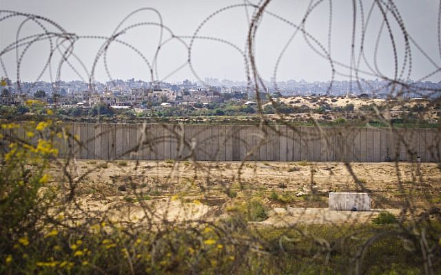 View of the Gaza Strip from the Israeli side of the security fence on November 5, 2016. (Doron Horowitz/Flash90)