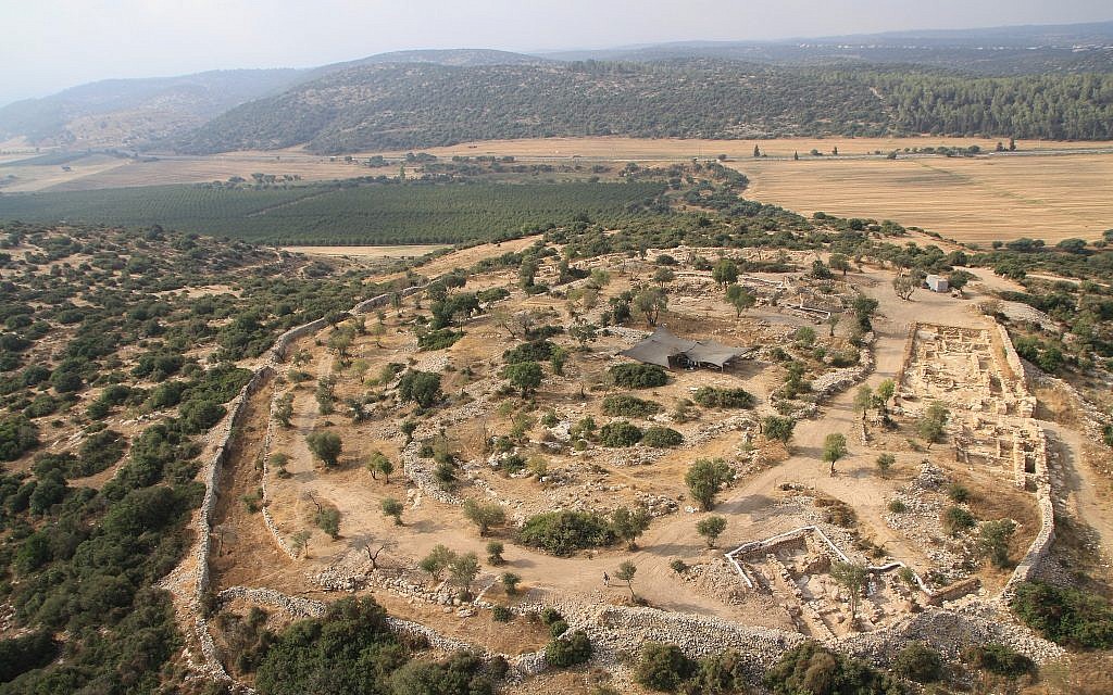 The fortified city of Khirbet Qeiyafa, that indicates urban society in Judah at the time of King David, according to Prof. Yosef Garfinkel, Head of the Institute of Archaeology, Hebrew University. (courtesy)