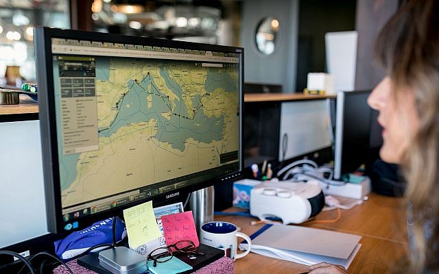 Israeli startup Windward has created software that analyzes global shipping movements and builds machine learning and predictive models for governments and companies to track vessels at sea and for marine insurance companies (Adi Lamm Photography)