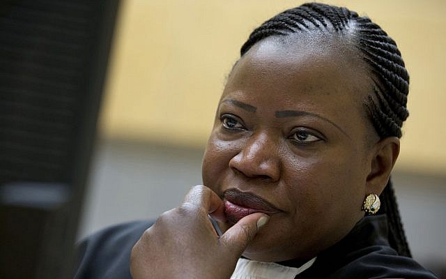 Prosecutor Fatou Bensouda waits for the start of a trial at the International Criminal Court (ICC) in The Hague, Netherlands. November 27, 2013. (Peter Dejong/AP)