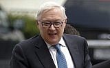 Russian Deputy Foreign Minister Sergei Ryabkov at the State Department in Washington, July 17, 2017 (AP/Carolyn Kaster)
