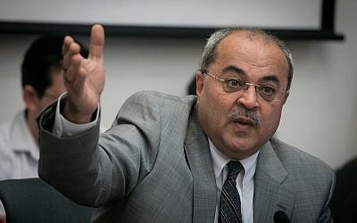 Joint List MK Ahmad Tibi at the Knesset on October 23, 2017 (Alster/FLASH90)