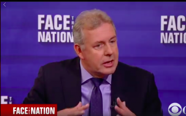 Sir Kim Darroch, the British ambassador to the US gives an interview on 'Face the Nation' on May 6, 2018. (screen capture: CBS)