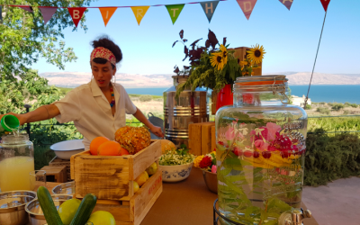 A 40th birthday celebration courtesy of Glamping Israel, which can supply everything, from activities and accommodations to local foods and drink (Courtesy Glamping Israel)