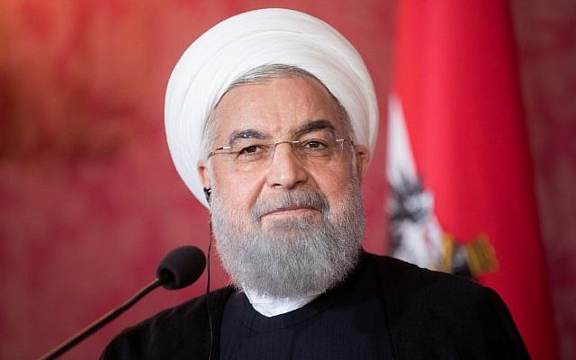 Iranian President Hassan Rouhani at the Hofburg Palace in Vienna on July 4, 2018. APA/GEORG HOCHMUTH/AFP)