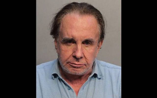 Walter Stolper, 72, faces a charge of first-degree attempted arson. (Miami Beach Police/Twitter via JTA)