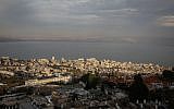 View of neighborhoods in the city of Tiberias on December 17, 2017. (David Cohen/Flash90)