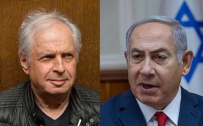 A composite image of former prime minister Benjamin Netanyahu (R) and former Bezeq controlling shareholder, Shaul Elovitch. (Flash90: Ohad Zwigenberg/POOL)
