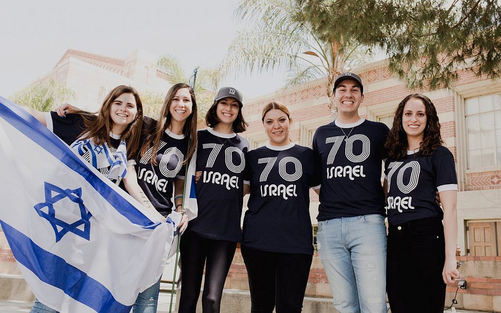 Illustrative: UCLA students at an April 16, 2018 celebration for 'Israel at 70 Independence Week.' (Courtesy ACF)