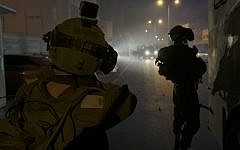 File: Israeli troops during an arrest raid in the Dheisheh refugee camp, in a photo released on July 23, 2018. (IDF Spokesperson)