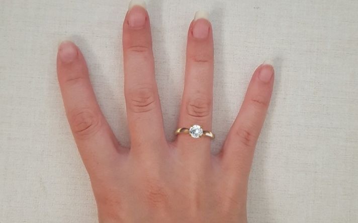 White Color American Diamond Finger Ring | Diamond finger ring, American diamond  ring, American diamond