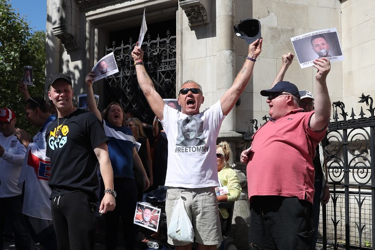 Far right rejoices after court frees Tommy Robinson over legal errors