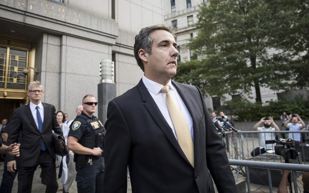 Michael Cohen, US President Donald Trump's former personal attorney and fixer, exits the federal courthouse in New York City, on August 21, 2018. (Drew Angerer/Getty Images/AFP)