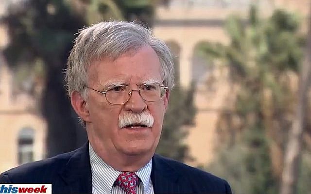 US National Security Adviser John Bolton speaks with ABC's 'This Week' on August 18, 2018. (Screen capture: Twitter)