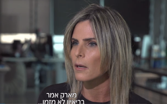 Facebook Israel CEO Adi Soffer-Teeni gives an interview to Hadashot news that aired on August 12, 2018. (screen capture: Hadashot)