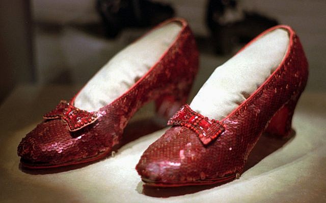 Stolen 'Wizard of Oz' slippers found after 13 years | The Times of Israel