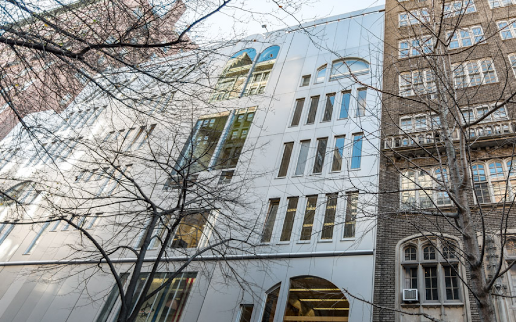 Illustrative: The Ramaz School’s Morris and Ida Newman Education Center in New York City. (Manhattan Sideways via JTA)
