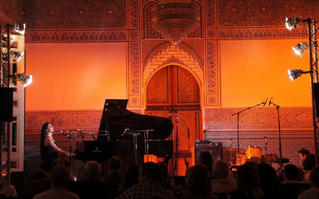 Noam Vazana performs at the Tanjazz festival in Tangier, Morocco, September 14, 2017. (Courtesy of Vazana/via JTA)