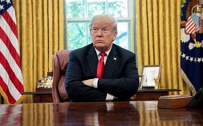 US President Donald Trump speaks during a briefing on Hurricane Michael in the Oval Office of the White House in Washington, DC, October 10, 2018. (SAUL LOEB / AFP)