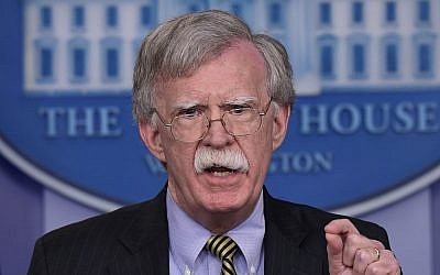 National Security Adviser John Bolton speaks during a briefing at the White House in Washington, October 3, 2018. (AP Photo/Susan Walsh)