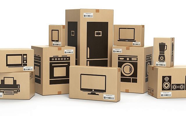 Illustrative image of household kitchen appliances and home electronics in boxes (Bet_Noire, iStock by Getty Images)