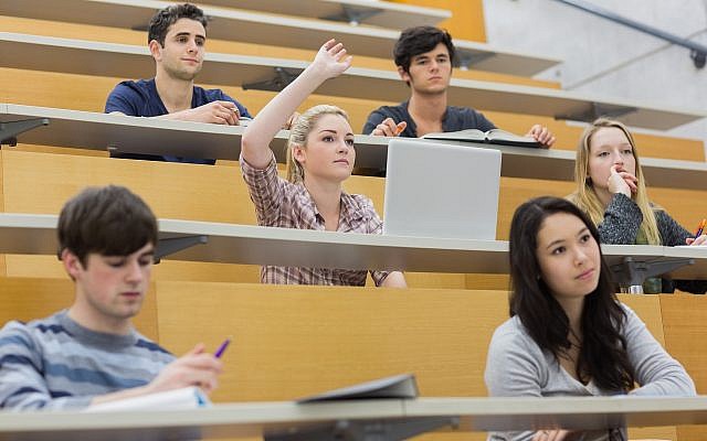 Illustrative image of students in a lecture hall (Wavebreakmedia; iStock by Getty Images)