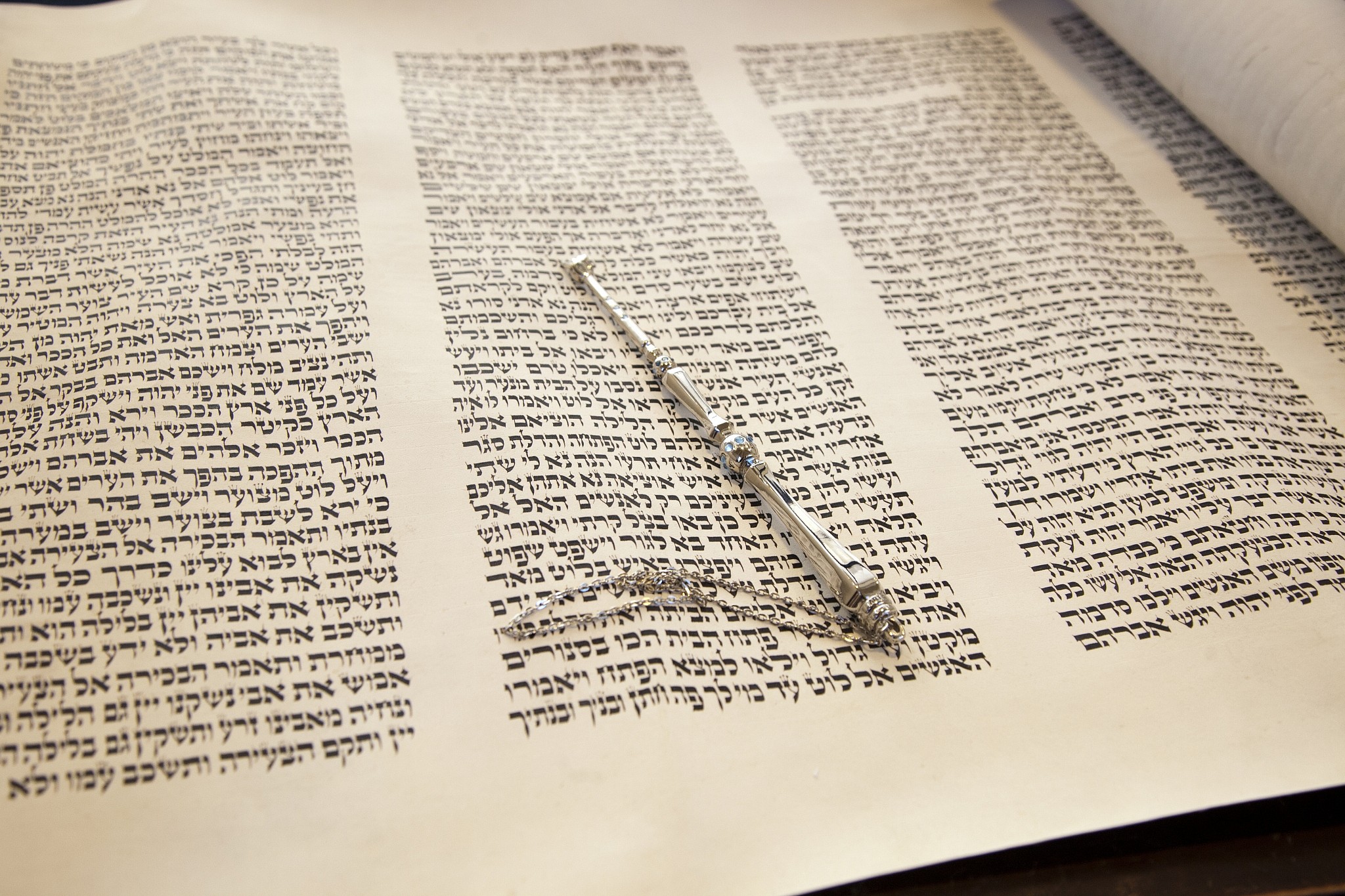Restored fragment of pre-war Torah scroll displayed at site of Polish  pogrom