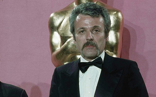 William Goldman after winning the Oscar for best Screenplay from another medium for 'All the President's Men' at the 49th Academy Award presentation at Los Angeles Music Center, March 28, 1977.(AP Photo/Pendergrass)