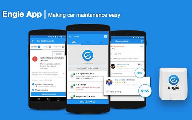 The Engie software and app lets car owners or car-fleet managers know if their vehicles need servicing (Courtesy)
