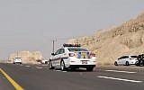Illustrative photo of a Traffic Police patrol car. (Israel Police)