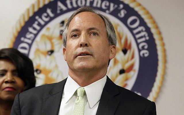 In this June 22, 2017 file photo, Texas Attorney General Ken Paxton speaks at a news conference in Dallas. (AP Photo/Tony Gutierrez)