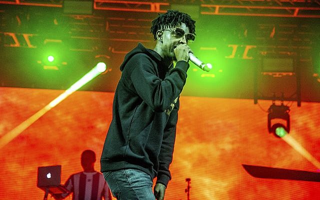 21 Savage performs at the Voodoo Music Experience in City Park on October 28, 2018, in New Orleans. (Photo by Amy Harris/Invision/AP)