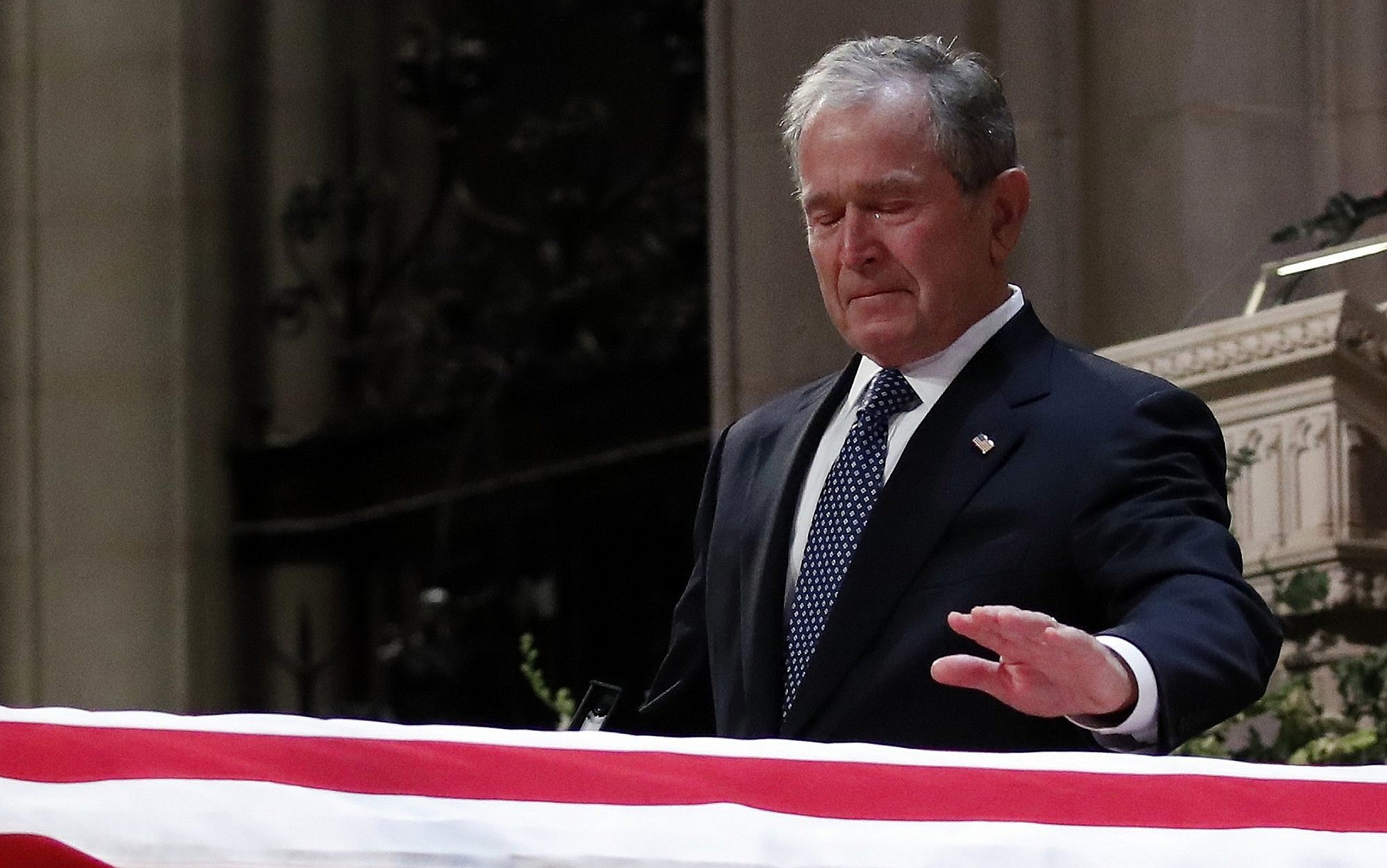 George H W Bush Celebrated With Praise Humor In Dc Farewell George W Tearful The Times Of Israel