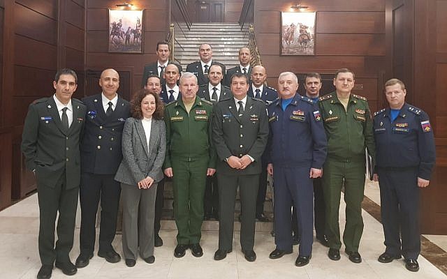 Israeli and Russian military delegations meet in Moscow, Russia, December 12, 2018 (IDF Spokesperson's Unit)