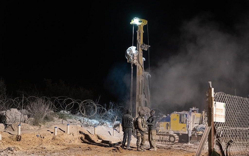 In this photo provided by the IDF on December 26, 2018, Israeli soldiers are seen at the scene of a tunnel dug across the border from Lebanon (IDF Spokesperson)