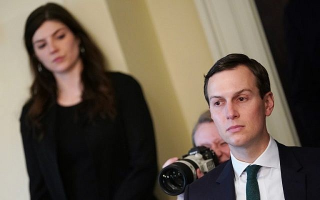White House Senior Adviser Jared Kushner is seen during a meeting on immigration in the Cabinet Room of the White House on January 23, 2019. (Mandel Ngan/AFP)
