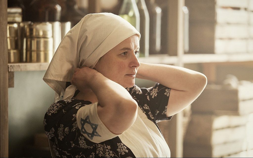 Actor Jowita Budnik portrays Rachel Auerbach working at a soup kitchen. (Anna Wloch/ Courtesy)