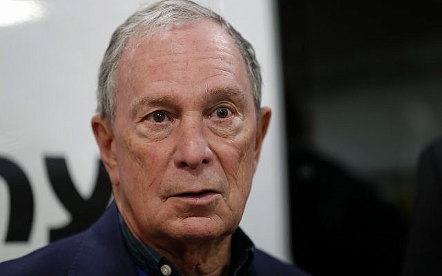 Former New York City Mayor Michael Bloomberg speaks during a news conference after touring the Paulson Electric Company, December 4, 2018, in Cedar Rapids, Iowa. (AP Photo/Charlie Neibergall)