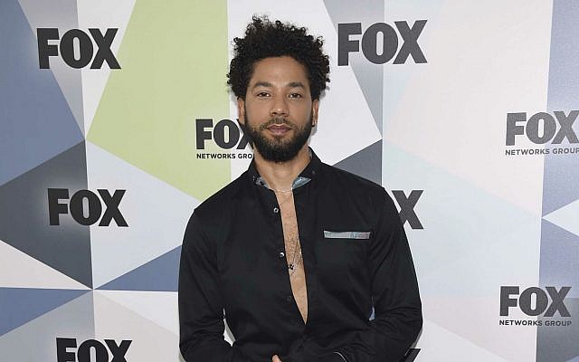 Jussie Smollett, a cast member in the TV series 'Empire,' seen at the Fox Networks Group 2018 programming presentation afterparty in New York. (Photo by Evan Agostini/Invision/AP, File)
