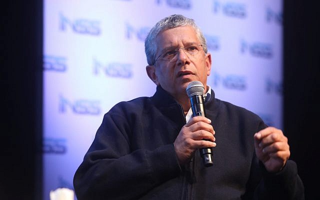 Former head of the air force, Maj. Gen. (res.) Amir Eshel speaks at the Institute for National Security Studies conference in Tel Aviv on January 28, 2019. (INSS)