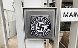 Illustrative: The swastika logo of Antipodean Resistance found on the front gates of Emmy Monash Aged Care in south-east Melbourne, Australia in January 2019. (Anti-Defamation Commission)