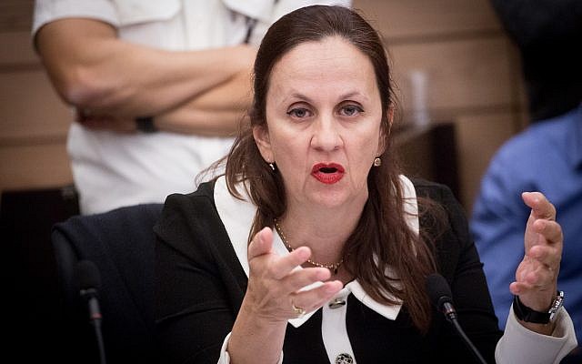 Deputy Attorney General Dina Zilber at a meeting of the Knesset's Economic Affairs Committee on December 3, 2018. (Miriam Alster/Flash90)