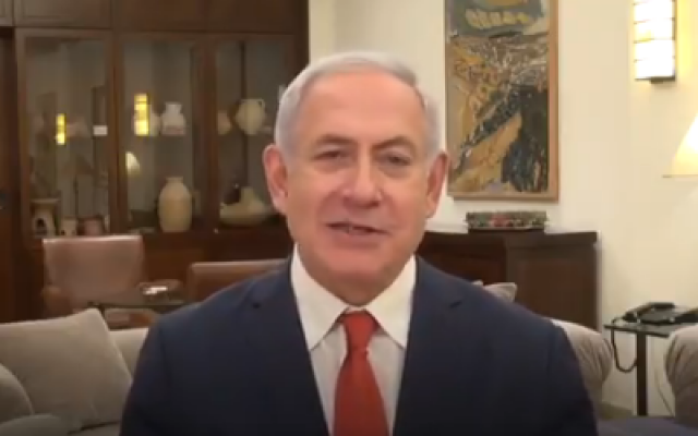 Prime Minister Benjmain Netanyahu attacks the media in a video posted to Twitter, January 23, 2019. (screenshot)