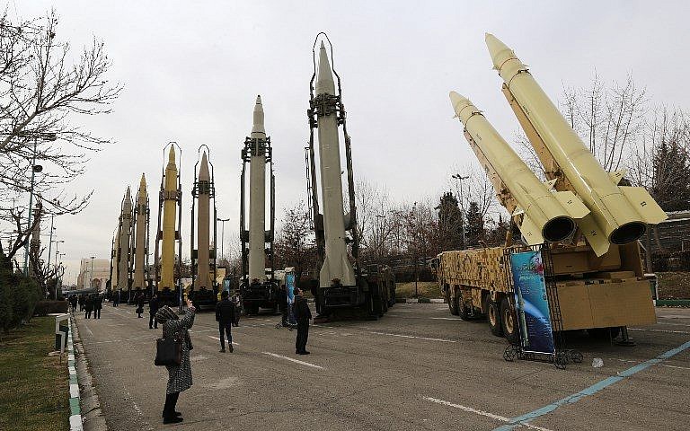US vows it will be 'relentless' in working to deter Iran missile program | The Times of Israel