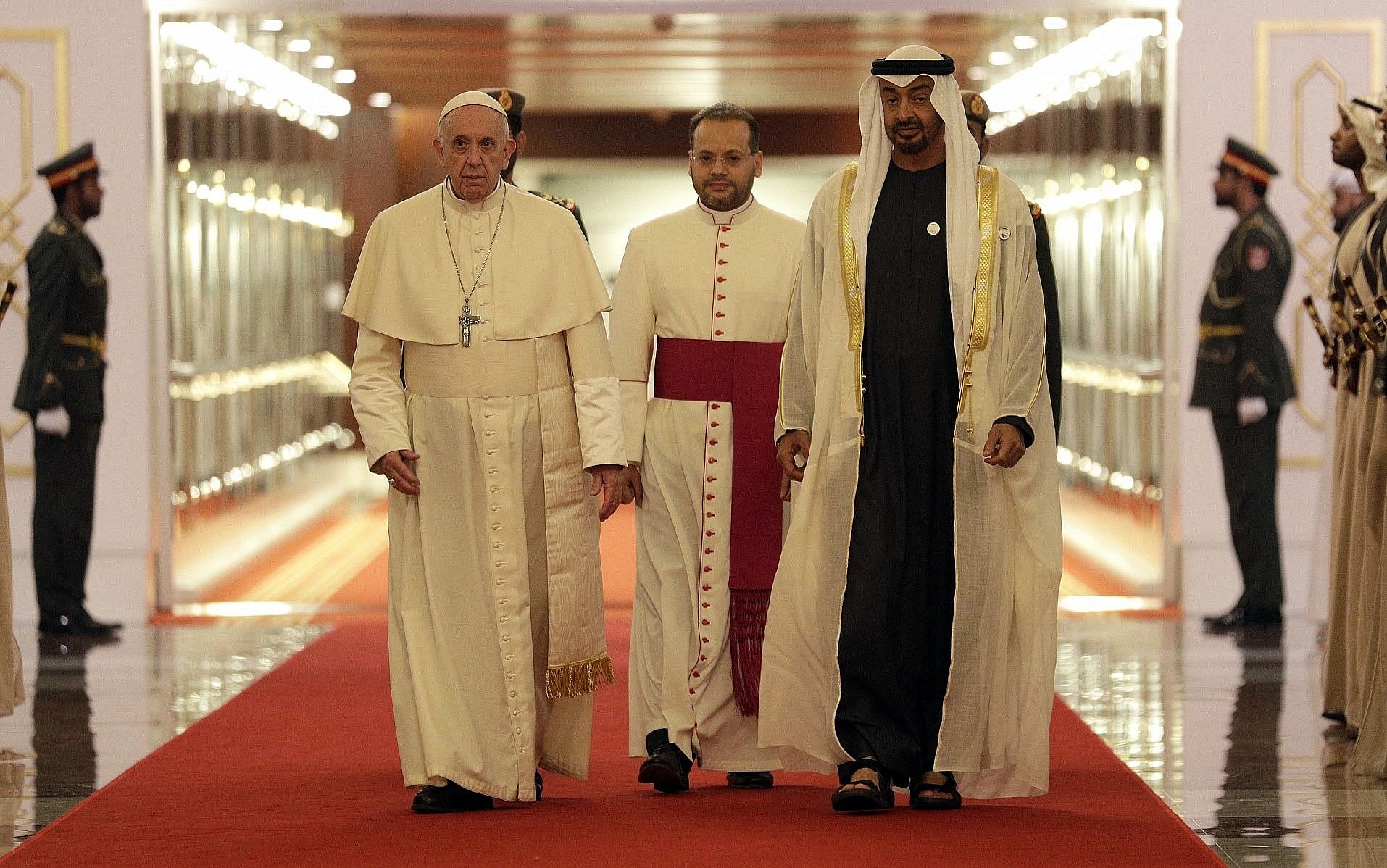 Pope Francis arrives in UAE for historic trip to Gulf | The Times ...