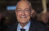 Arnon Milchan poses for photographers upon arrival at the premiere of the film 'Widows,' showing as part of the opening gala of the BFI London Film Festival in London, on October 10, 2018. (Vianney Le Caer/Invision/AP)