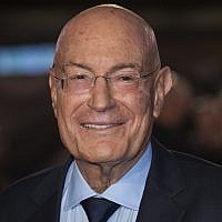 Arnon Milchan poses for photographers upon arrival at the premiere of the film 'Widows,' showing as part of the opening gala of the BFI London Film Festival in London, on October 10, 2018. (Vianney Le Caer/Invision/AP)