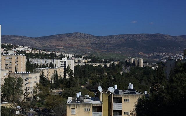 View of the northern Israeli town of Carmiel. March 2, 2016. (FLASH90)