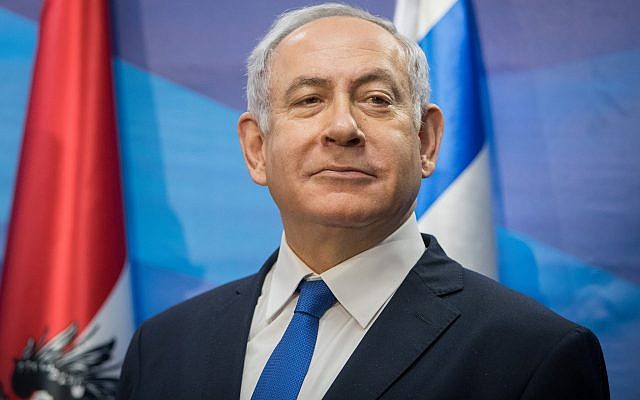 Prime Minister Benjamin Netanyahu speaks at the Prime Minister's Office in Jerusalem on February 5, 2019. (Noam Revkin Fenton/Flash90)