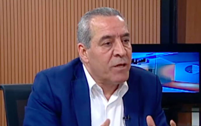 Hussein al-Sheikh, a close confidant of Palestinian Authority President Mahmoud Abbas, speaking on Palestine TV, the official PA channel. (Screenshot: Palestine TV)